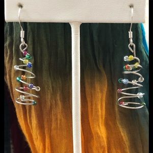 Hand-crafted silver dangle Earrings  NWOT